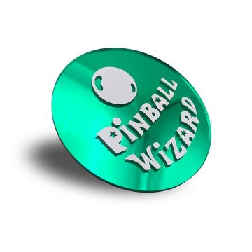 Mirrored Pinball Wizard Drink Coaster - Green